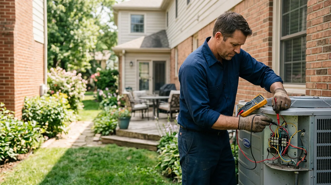 HVAC technician working near Servia, IN